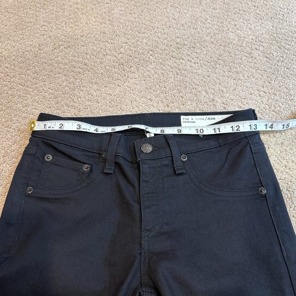 rag & bone Jeans Skinny Low Rise Ankle Boho Edgy Midnight Size 25 #W1527I382M - Picture 8 of 15